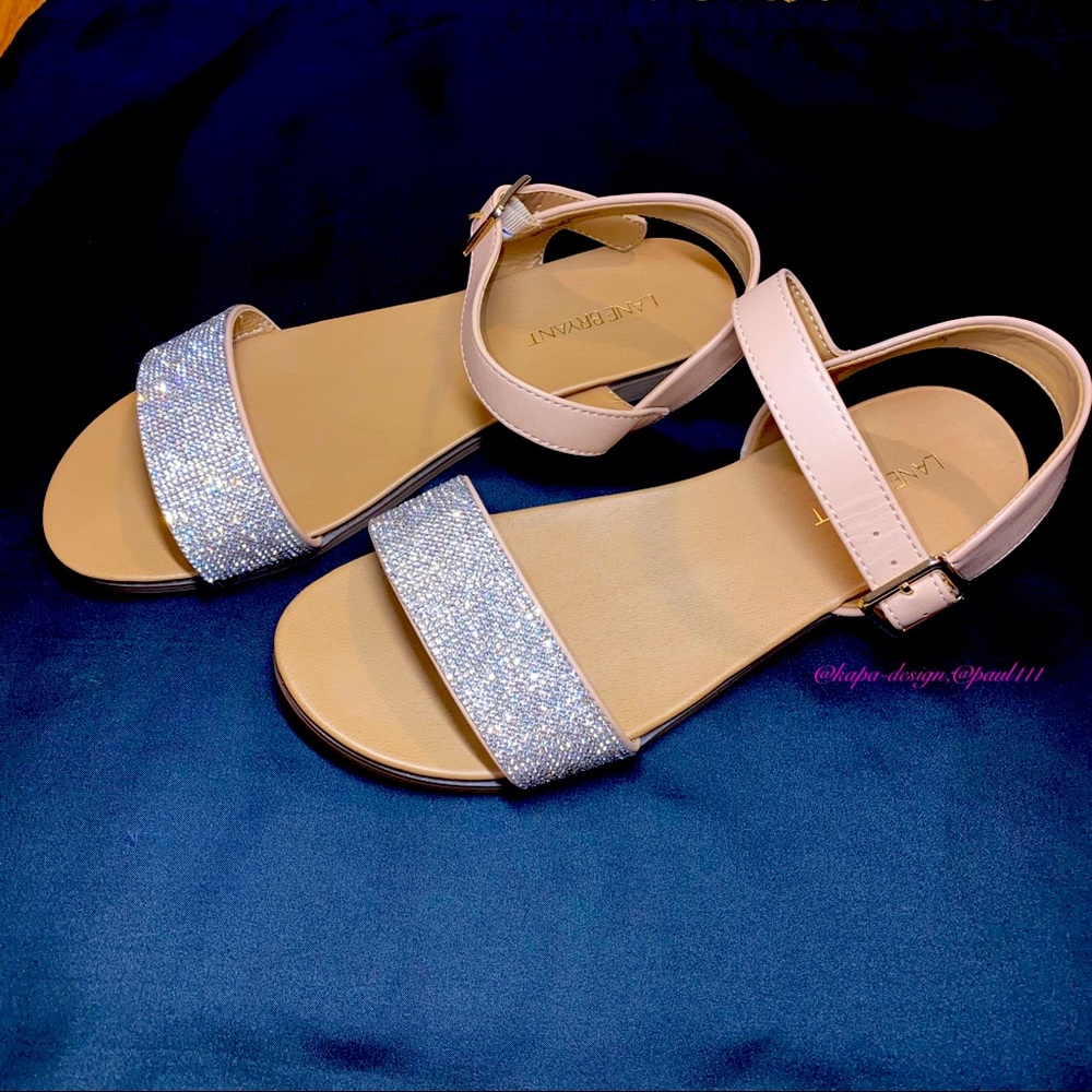 Sandals size 9 Bejeweled Rhinestone Diamond